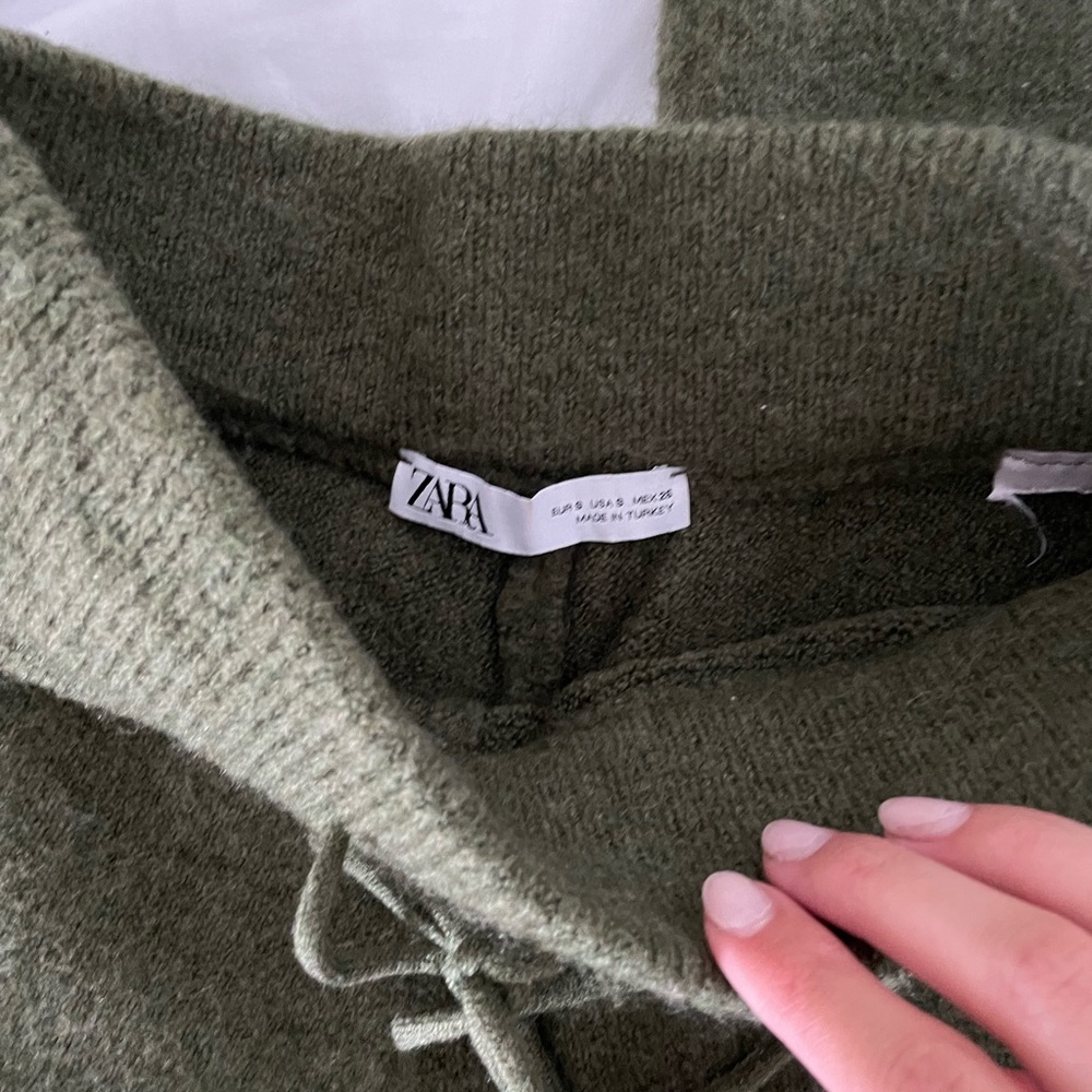 Army Green Sweater Pants - Picture 2 of 3